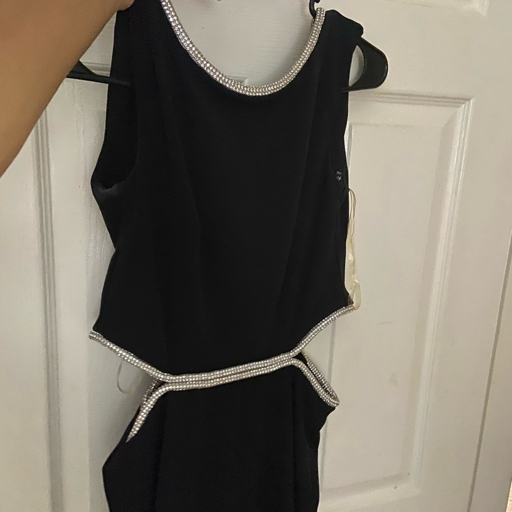 elegant dress slit on sides and back out